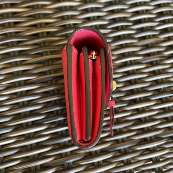 Kate Spade Marti Small Flap Wallet Dark Watermelon - Picture 7 of 16